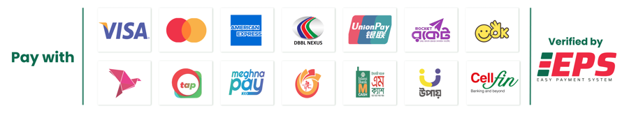 Pay with cards, bKash, Nagad, Rocket and more — verified by EPS